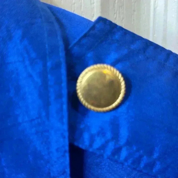 Joan Walters Petites Blue Jumpsuit Flight Suit Size 10
with Belt - Picture 6 of 7